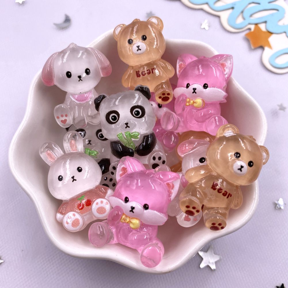 Nutcracker Figurine - 10PCS Resin Kawaii Colorful Candy Color