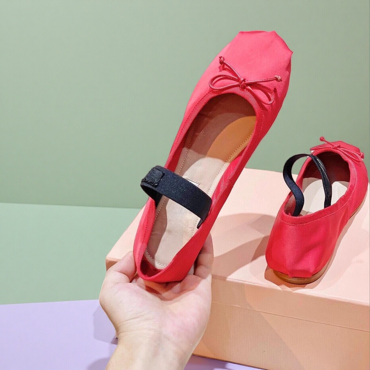 Ribbon Bow Gift - Luxury Ballet Flats, Women's Performance Dance