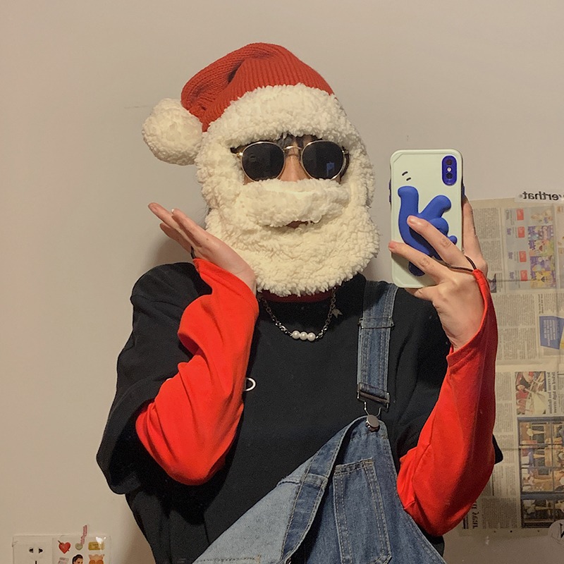 Santa Hat Plush - Cute Christmas Hat Santa Claus Cosplay