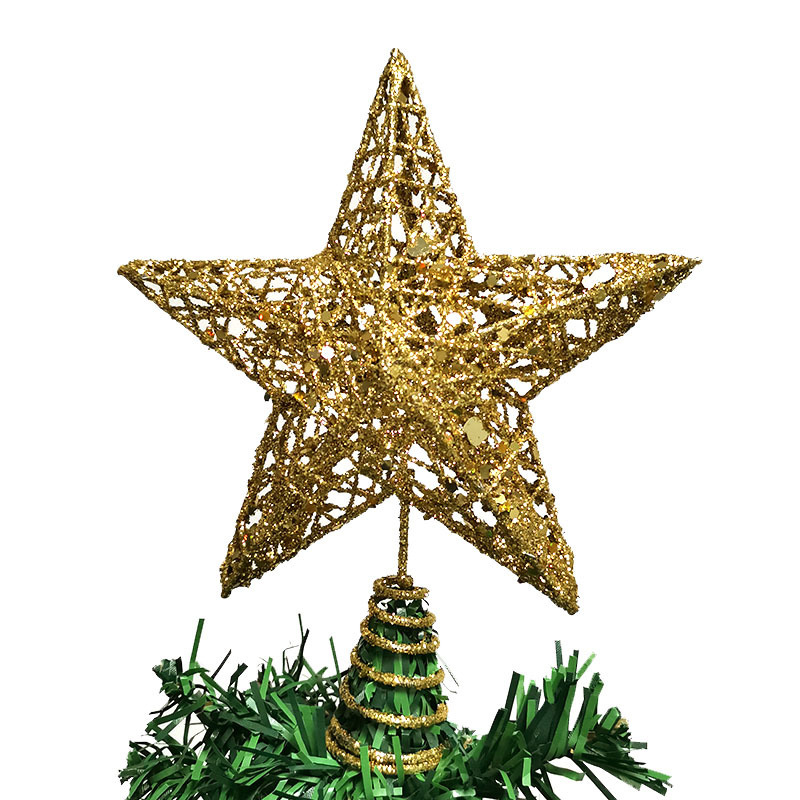 1pcs 15*20cm Gold Glitter Chri – обзор и цена Star Tree Topper