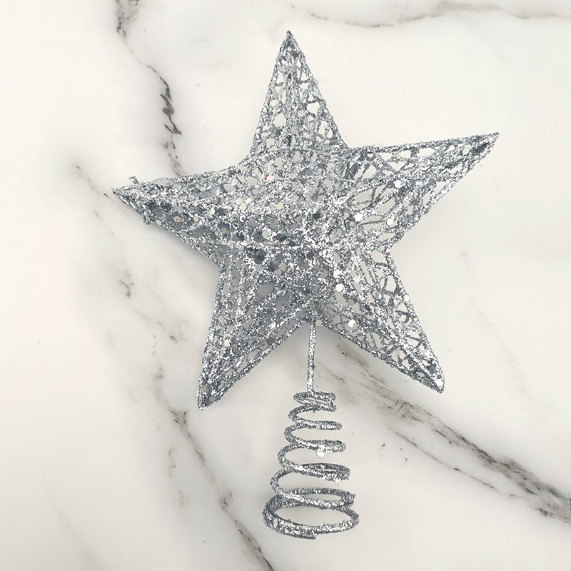 1pcs 15*20cm Gold Glitter Chri – обзор и цена Star Tree Topper