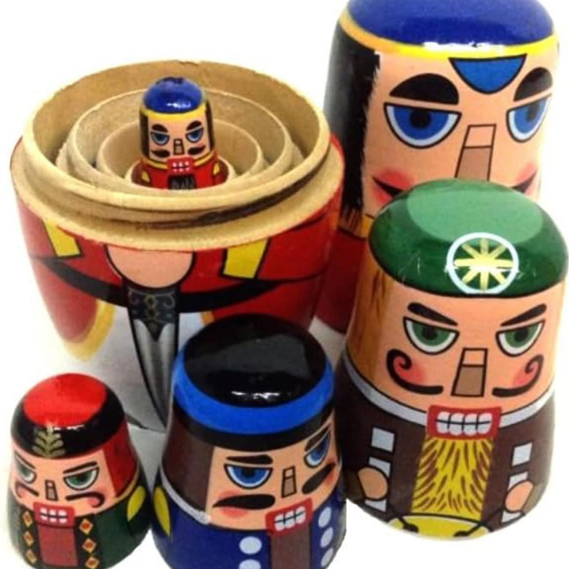 5pcs Russian Nutcracker Nestin – обзор и цена Nutcracker Figurine