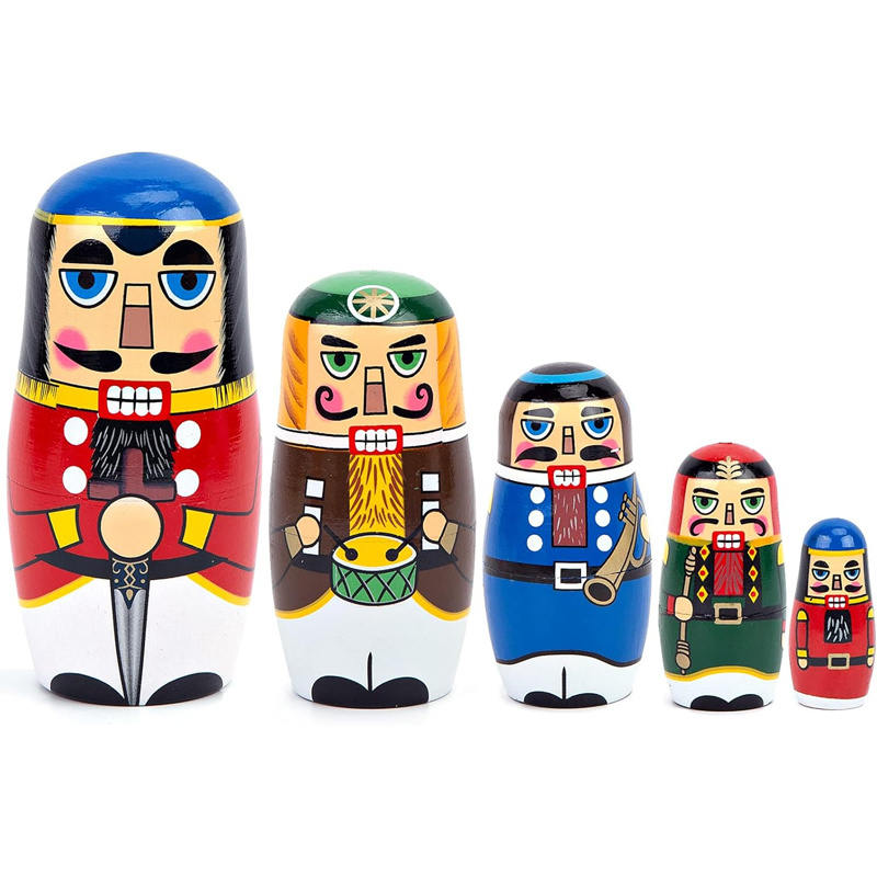 5pcs Russian Nutcracker Nestin – обзор и цена Nutcracker Figurine