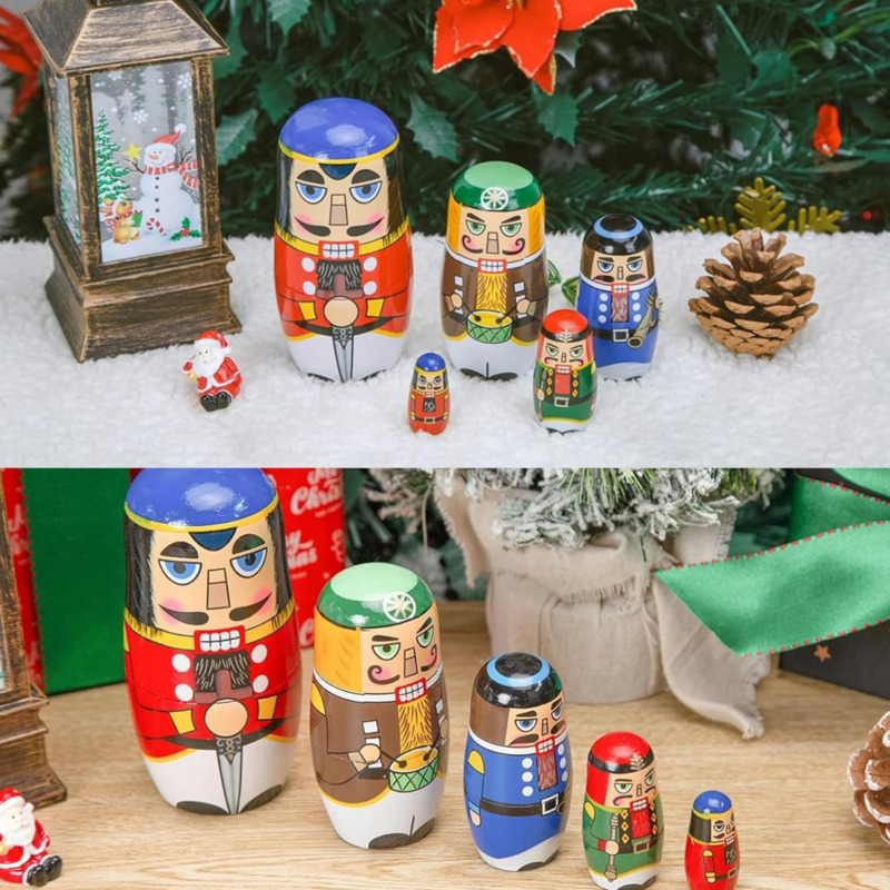 5pcs Russian Nutcracker Nestin – обзор и цена Nutcracker Figurine