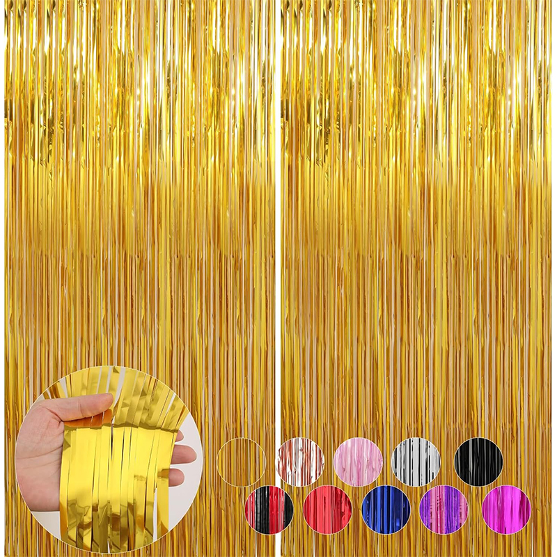 2M Glitter Gold Tinsel Fringe  – обзор и цена Tinsel Garland Decoration
