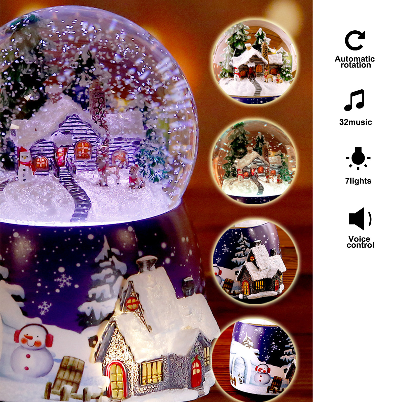 1 Pcs Resin Music Box Crystal  – обзор и цена Snow Globe Musical