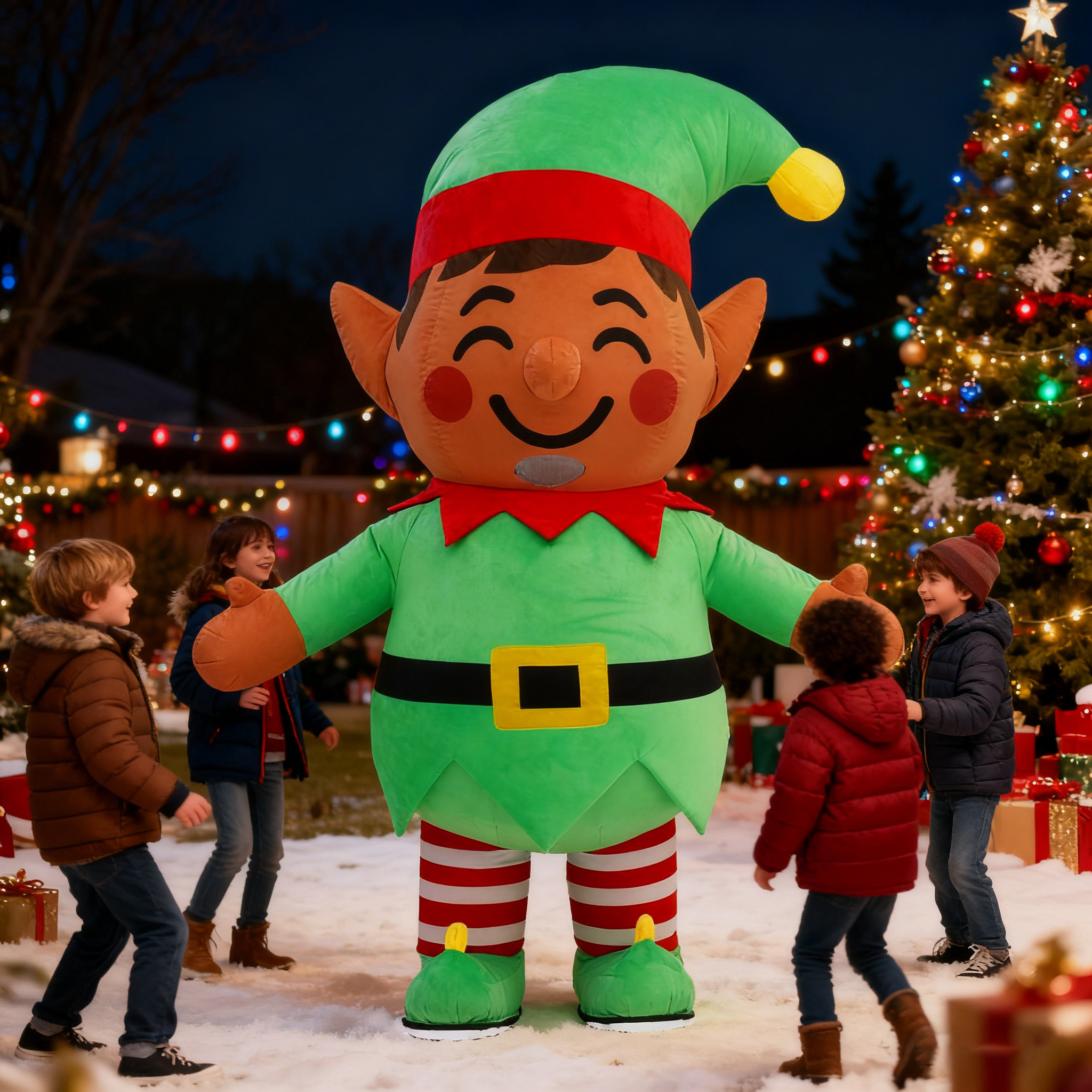 Inflatable Christmas Elf Plush – обзор и цена Elf Costume Christmas