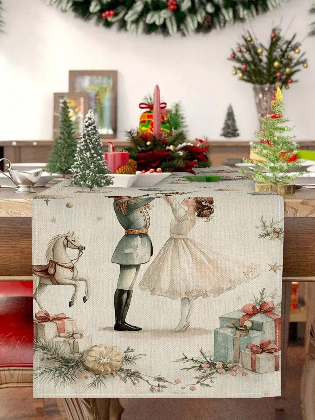 1pc Christmas Nutcracker & Bal – обзор и цена Christmas Table Runner