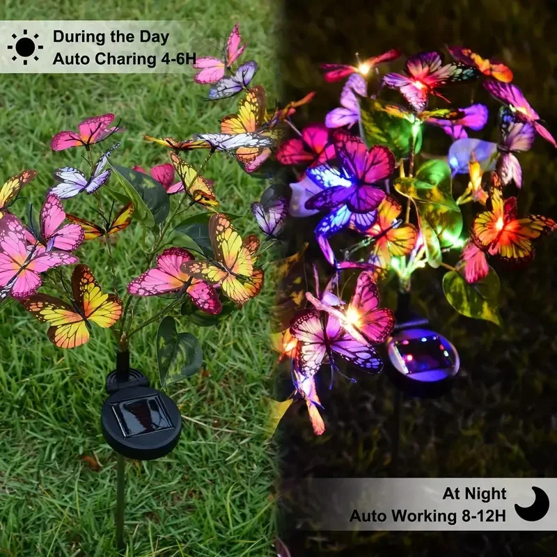 Solar LED Butterfly Garden Lig – обзор и цена Christmas Lights Outdoor