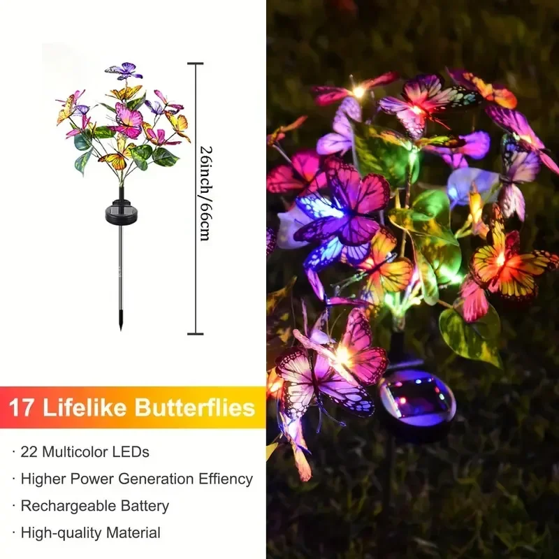 Solar LED Butterfly Garden Lig – обзор и цена Christmas Lights Outdoor