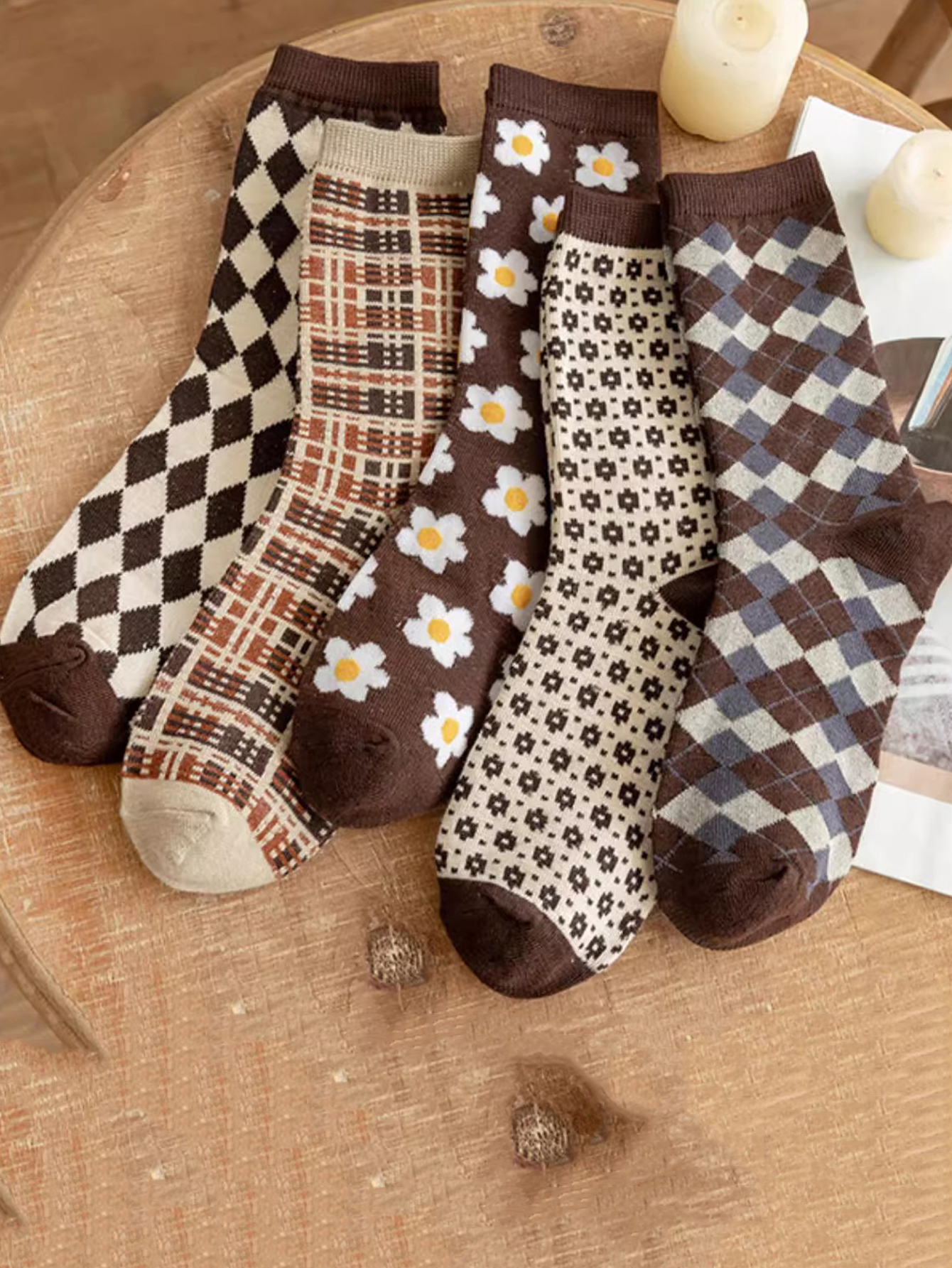 5 Pairs Women  Argyle Comforta – обзор и цена Christmas Throw Blanket