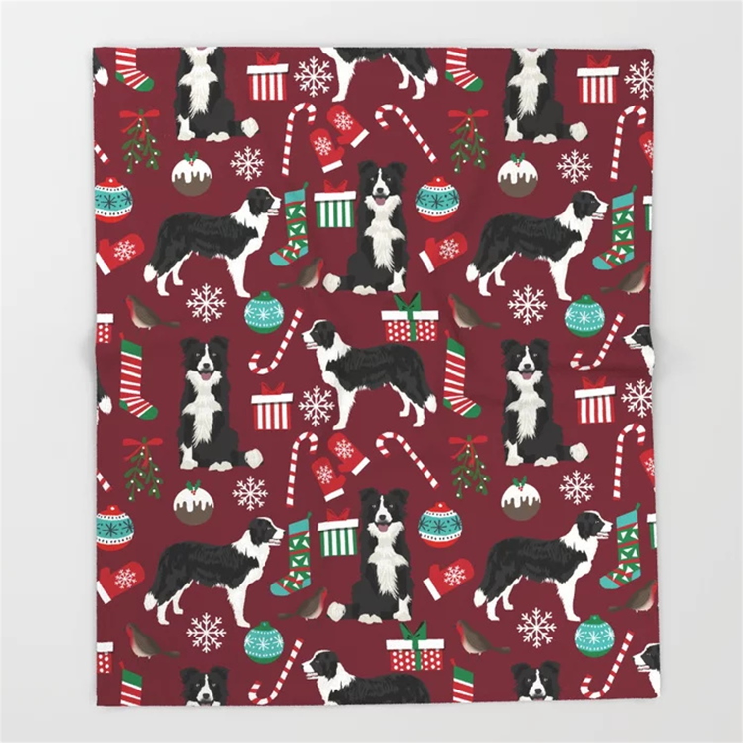 Border Collie Christmas Stocki – обзор и цена Christmas Throw Blanket