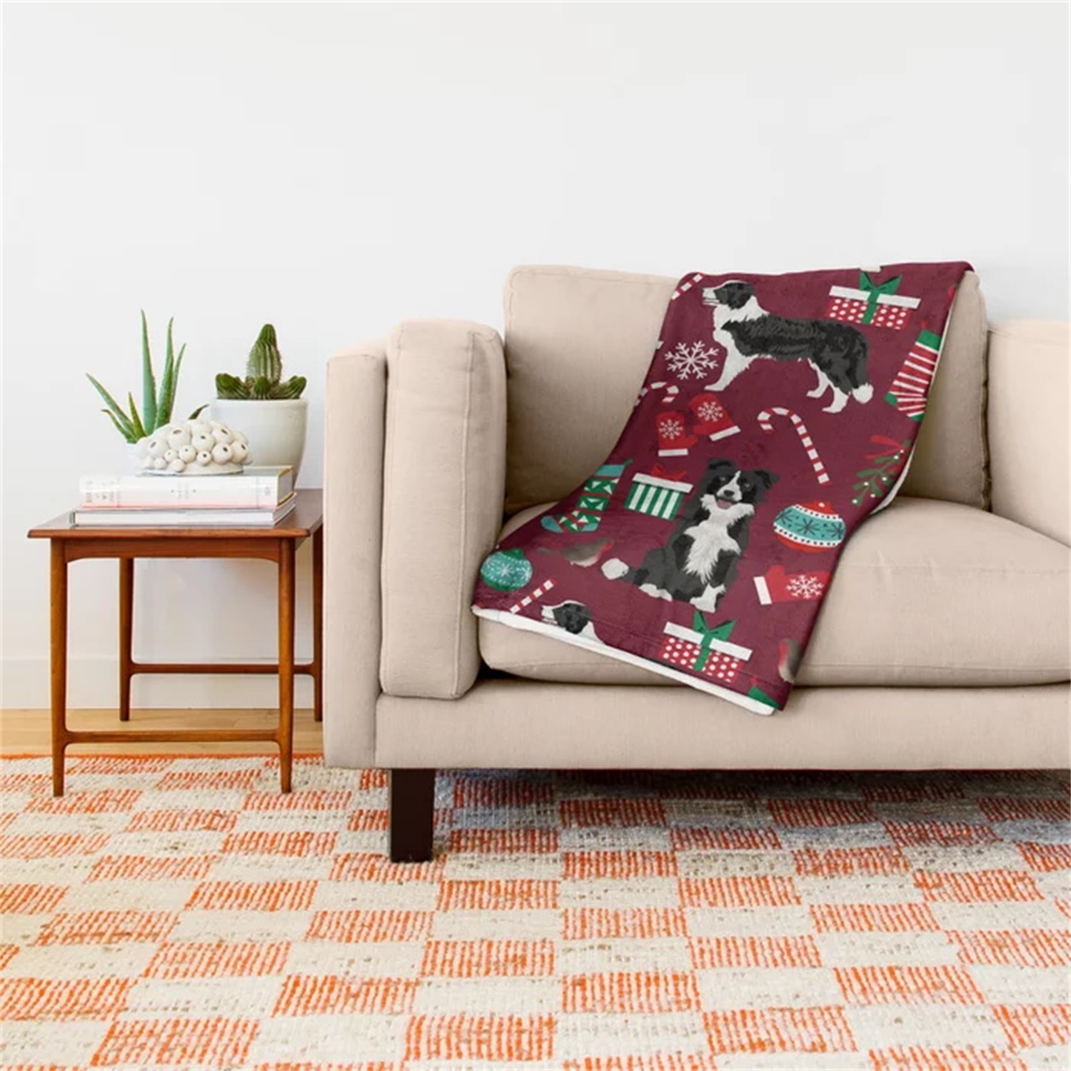 Border Collie Christmas Stocki – обзор и цена Christmas Throw Blanket