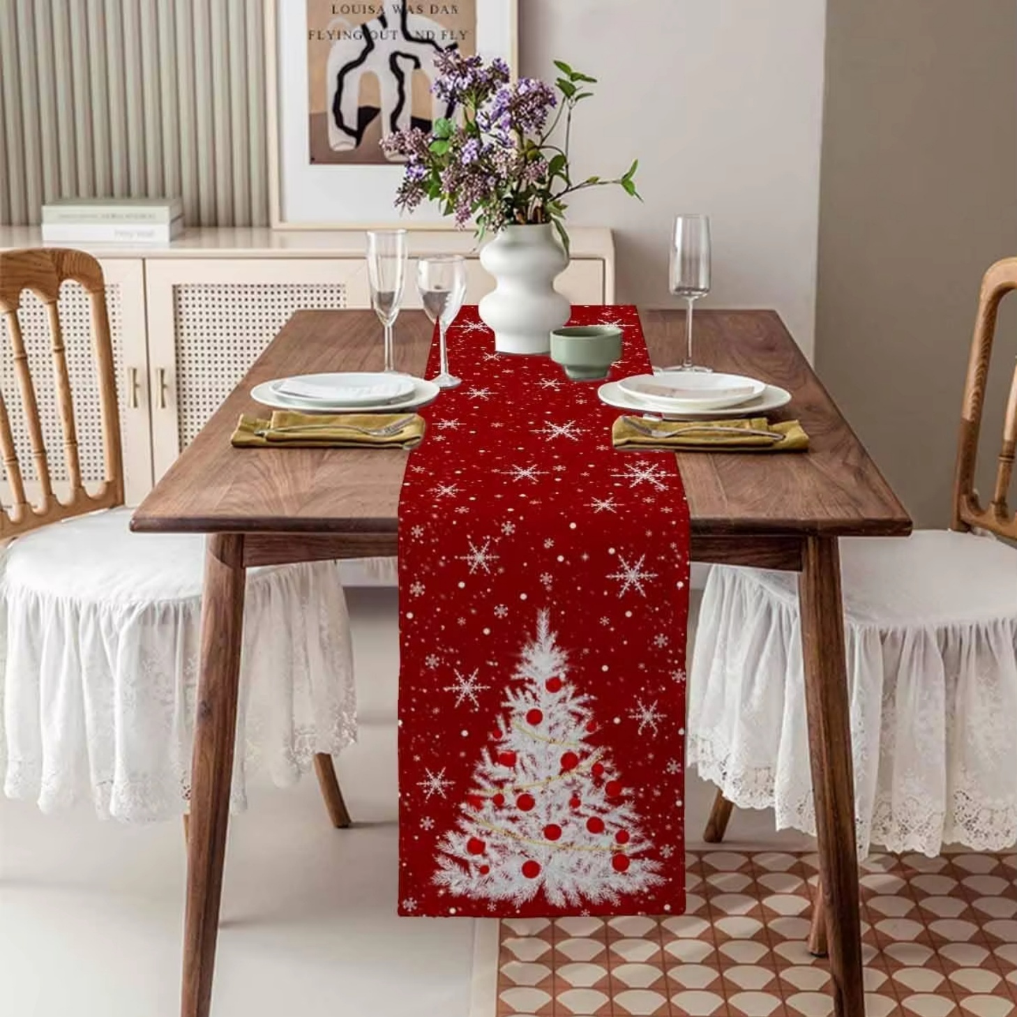 Red Table Runner Christmas Tre – обзор и цена Christmas Table Runner