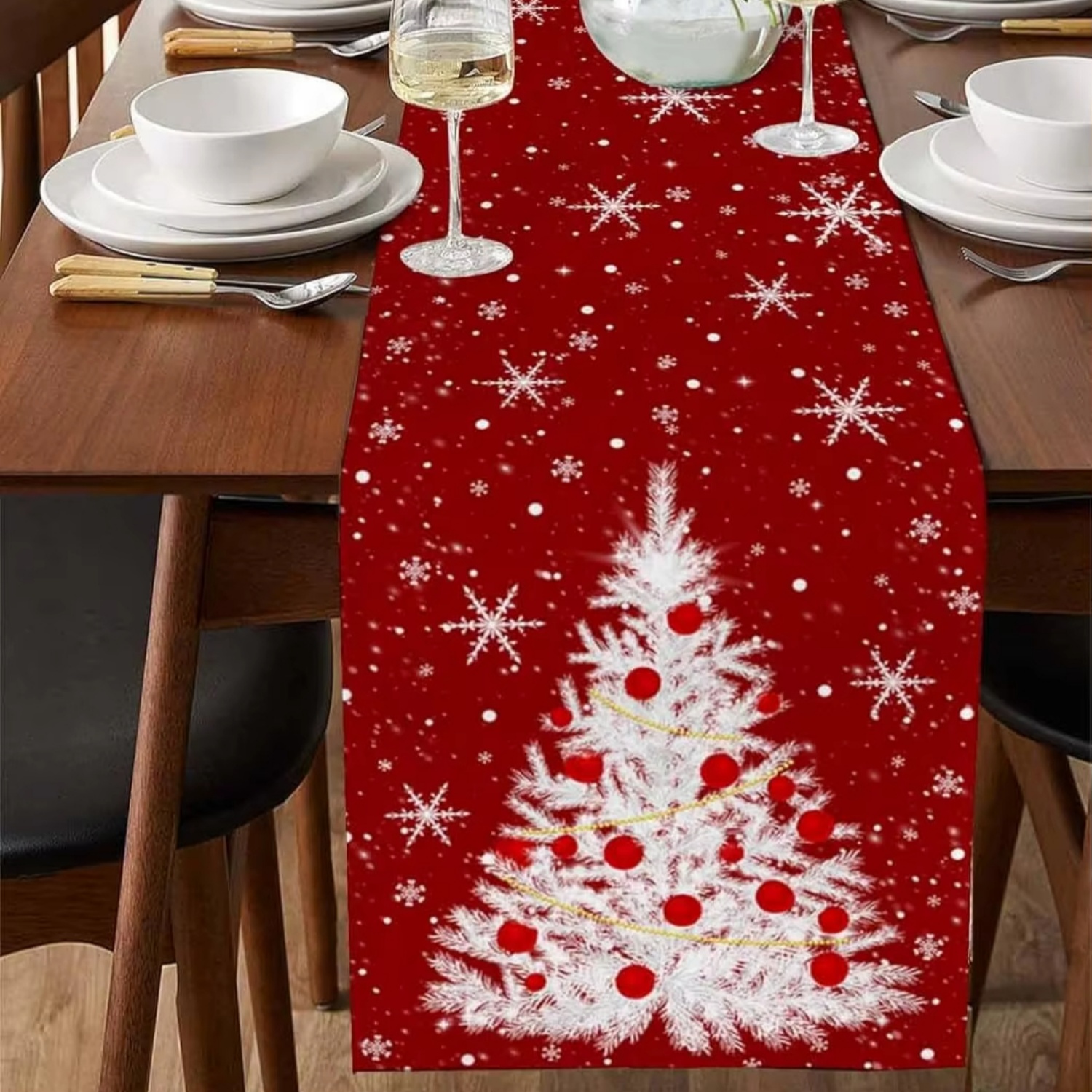 Red Table Runner Christmas Tre – обзор и цена Christmas Table Runner
