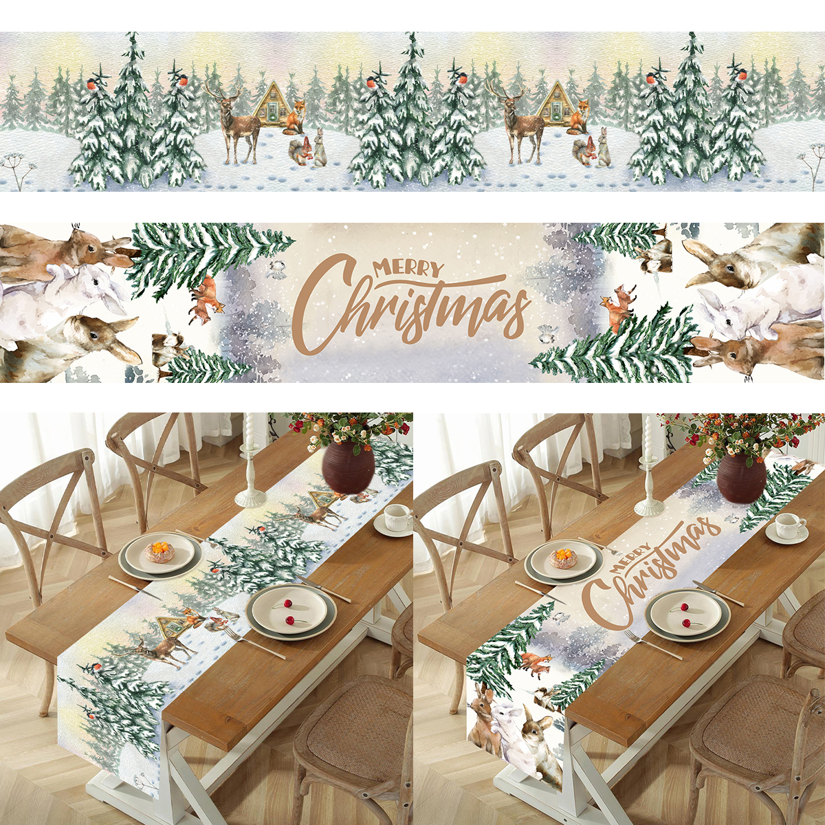 Christmas Table Runner Merry C – обзор и цена Christmas Table Runner