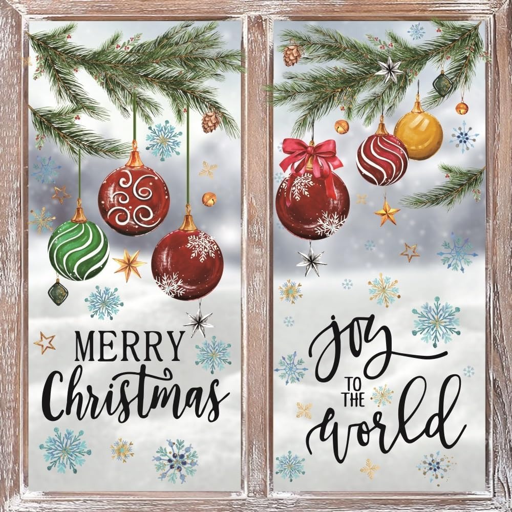 221 PCS Christmas Window Cling – обзор и цена Snowflake Window Decal