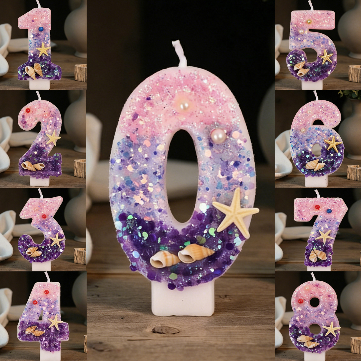 Three Color Gradient Mermaid 0 – обзор и цена Holiday Candle Set