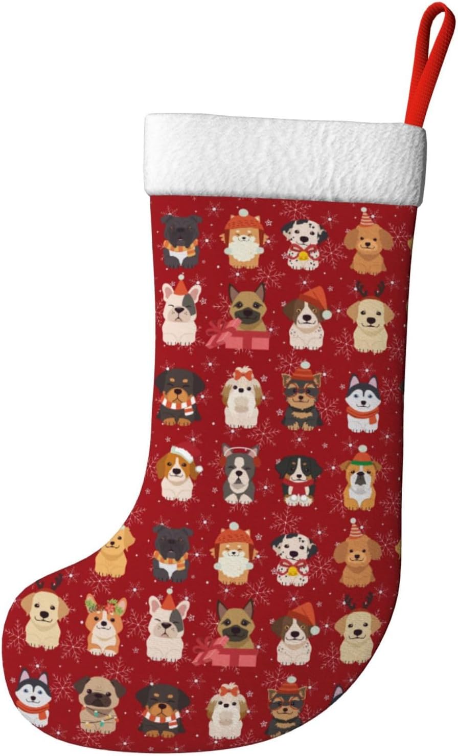 Cute Christmas Dogs Christmas  – обзор и цена Christmas Stocking Hanging