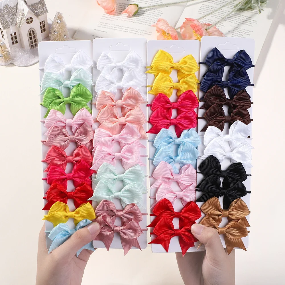 10Pcs Bows Elastic Hair rubber – обзор и цена Ribbon Bow Gift