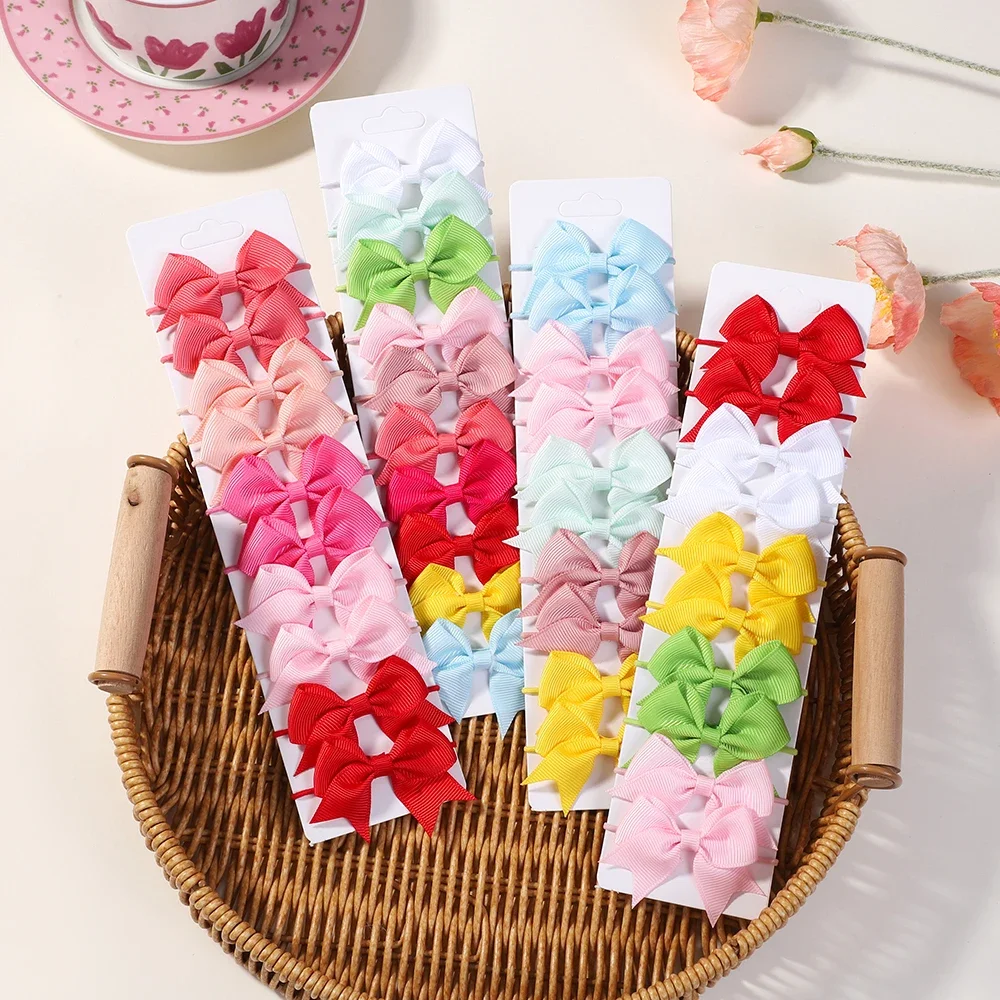 10Pcs Bows Elastic Hair rubber – обзор и цена Ribbon Bow Gift