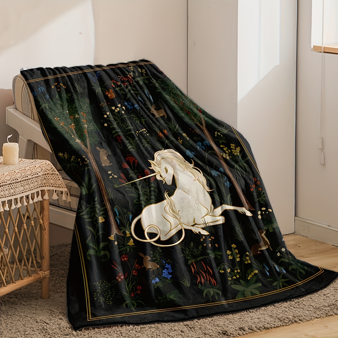 1pc Magical Unicorn Forest Thr – обзор и цена Christmas Throw Blanket