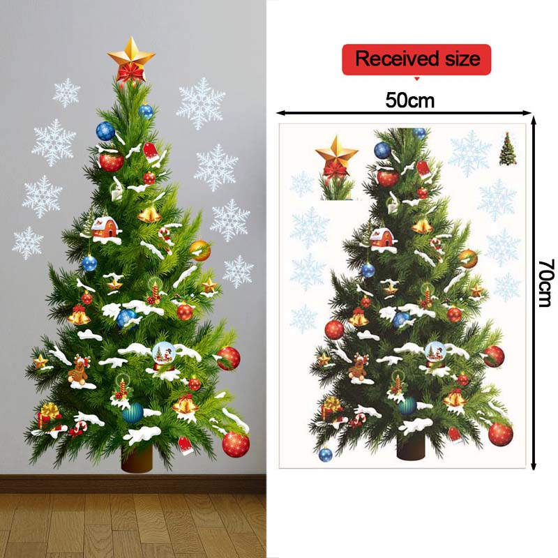 Christmas Tree Wall Stickers G – обзор и цена Snowflake Window Decal