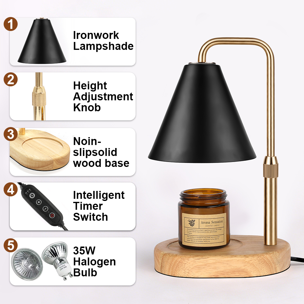Black Candle Warmer Lamp with  – обзор и цена Holiday Candle Set