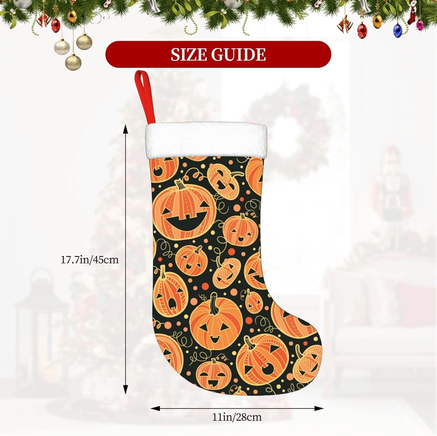 Halloween Pumpkin Christmas St – обзор и цена Christmas Stocking Hanging