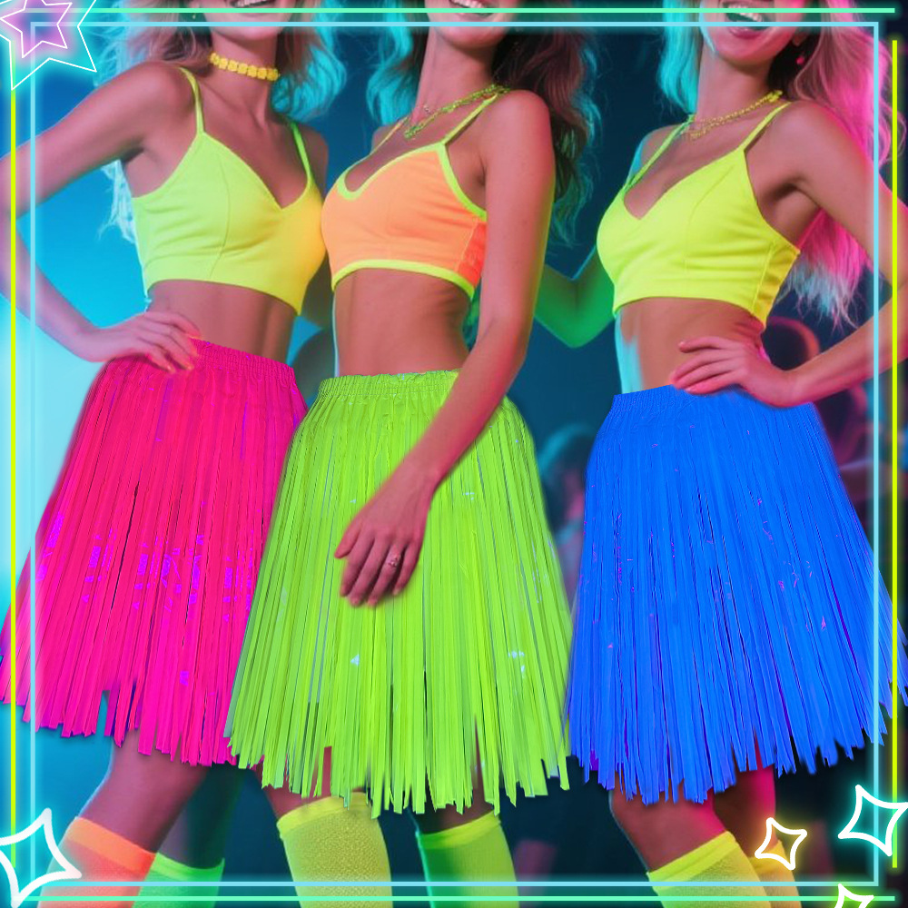 Neon Fluorescent Tinsel Skirt, – обзор и цена Tinsel Garland Decoration