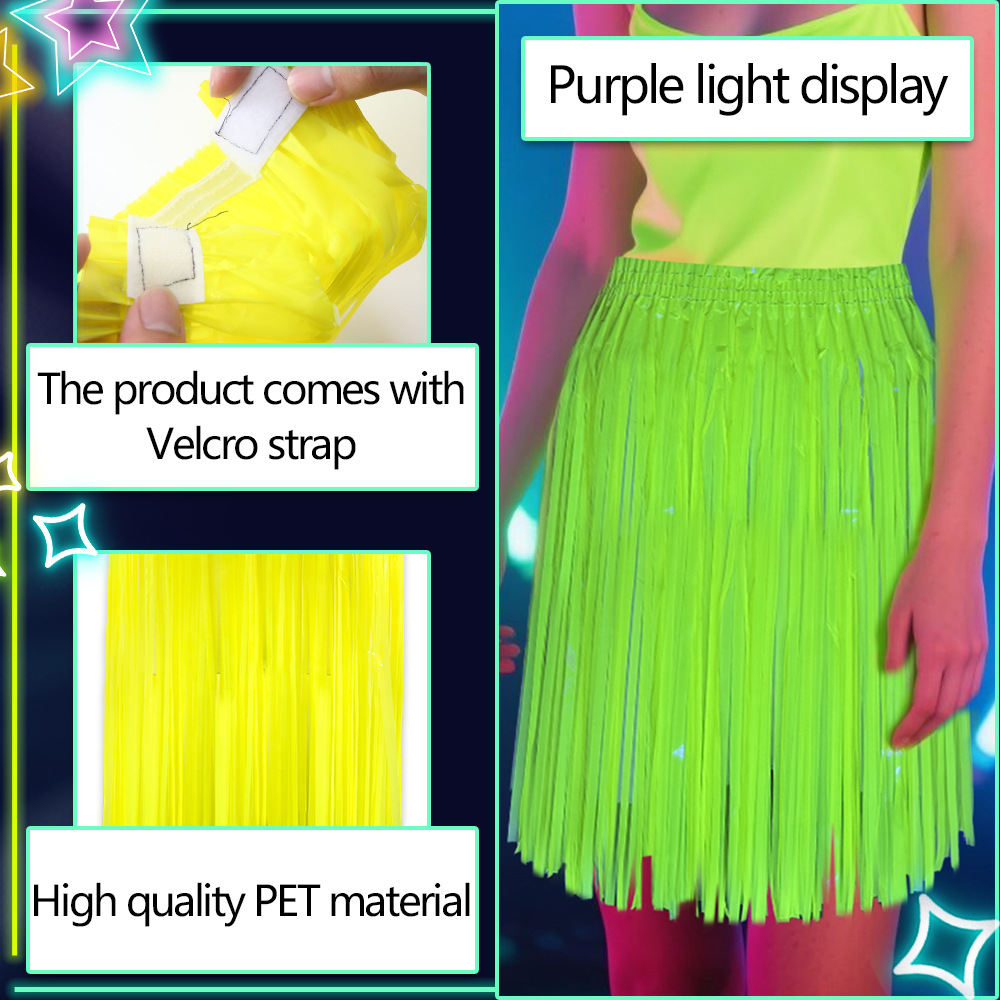 Neon Fluorescent Tinsel Skirt, – обзор и цена Tinsel Garland Decoration