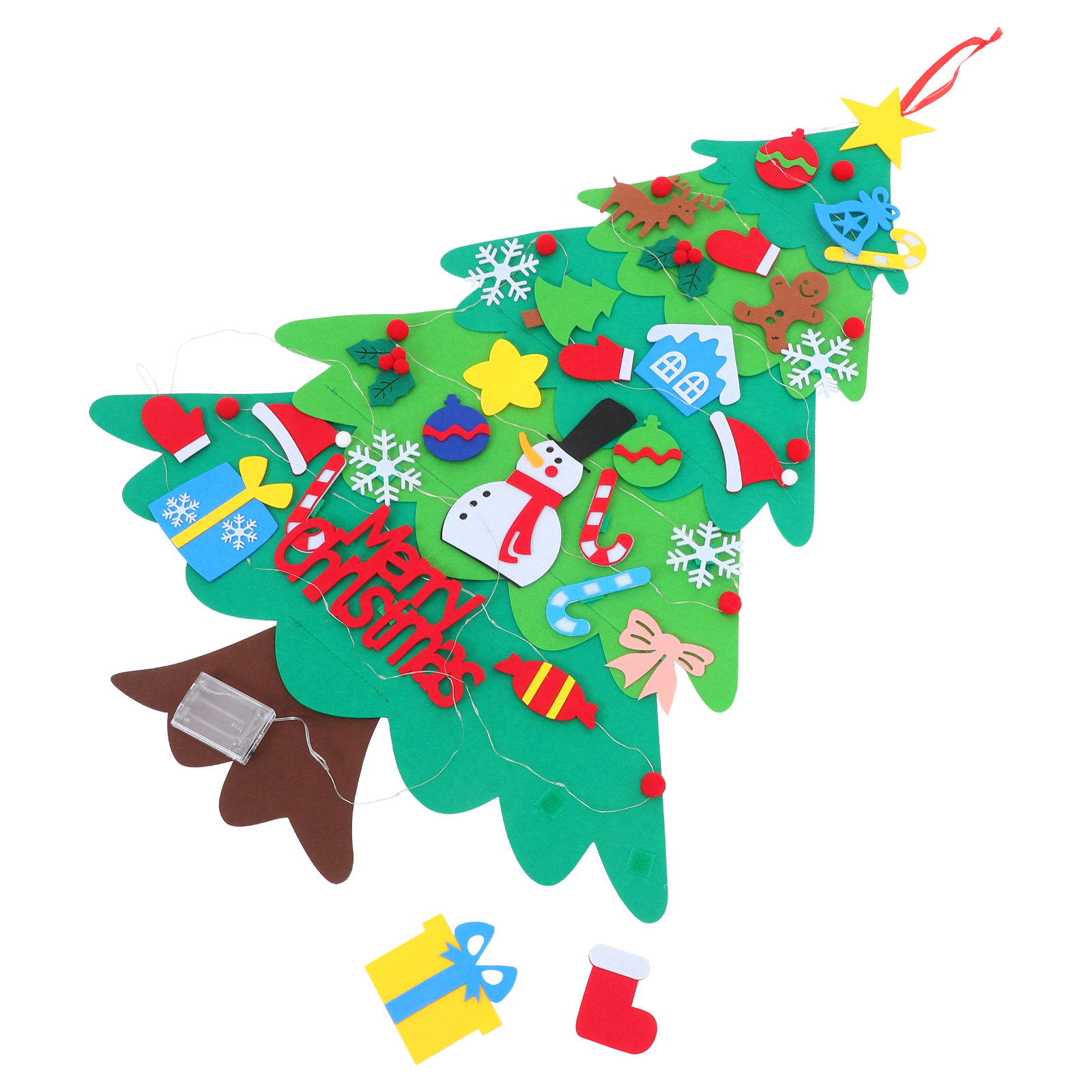 1Set Felt Christmas Tree Wall  – обзор и цена Christmas Stocking Hanging
