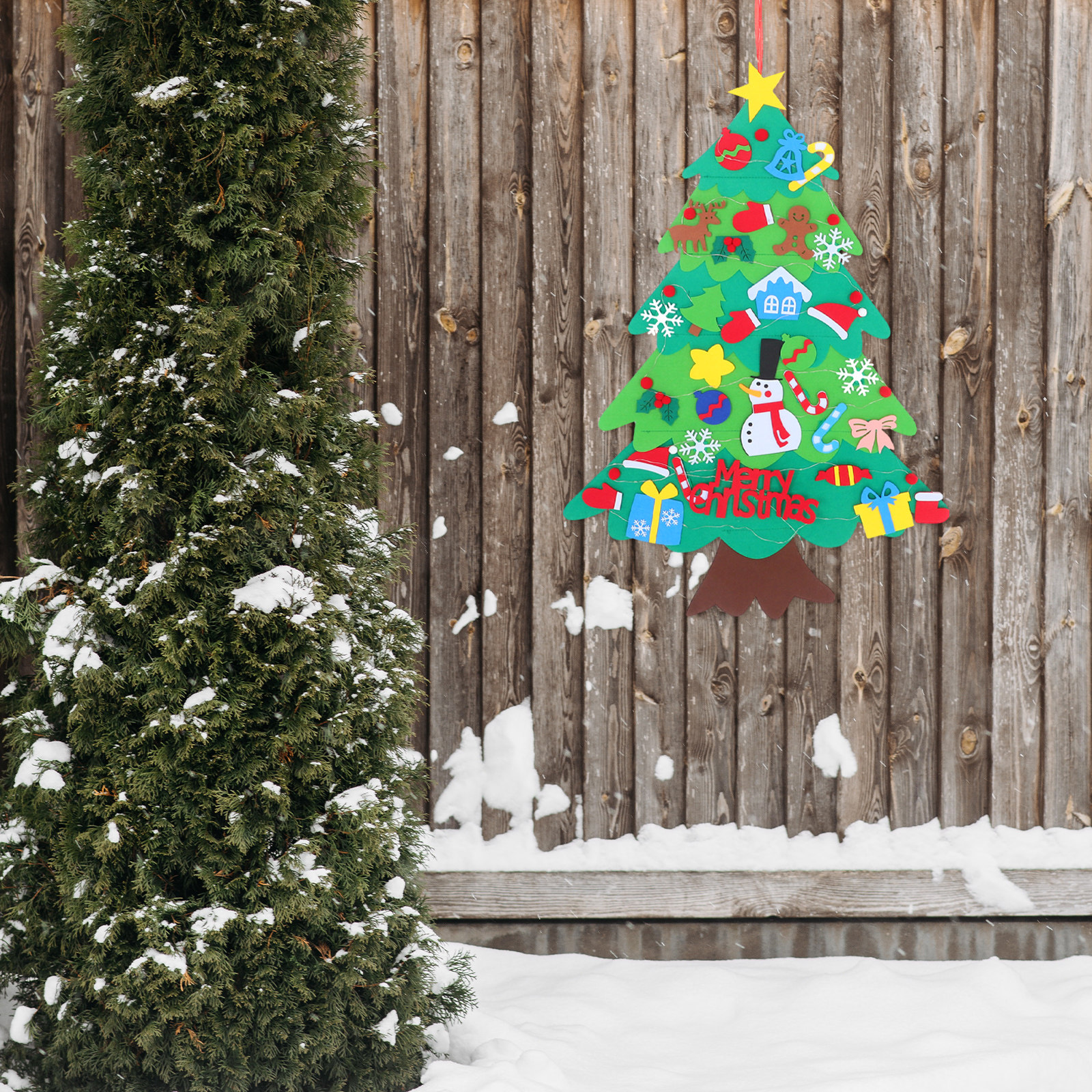 1Set Felt Christmas Tree Wall  – обзор и цена Christmas Stocking Hanging
