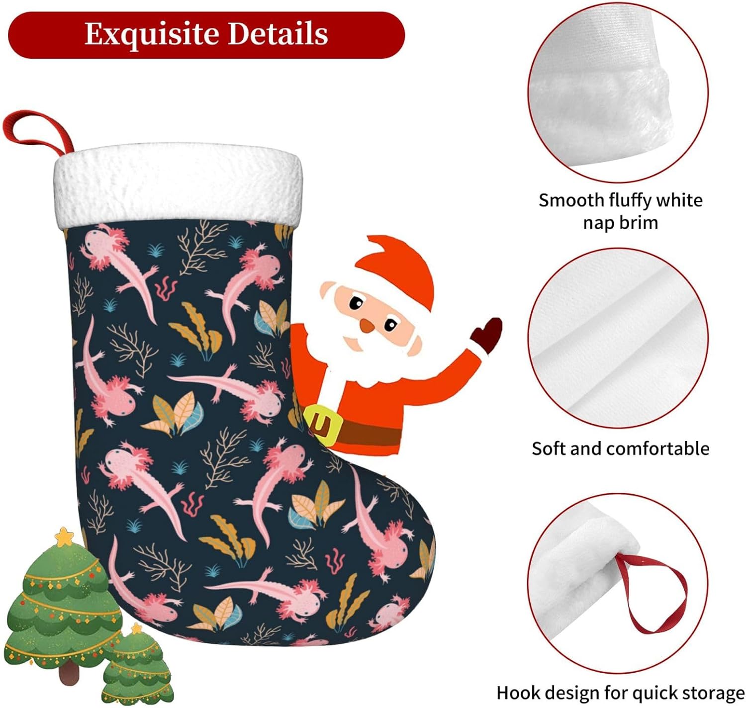 Cute Axolotl Christmas Stockin – обзор и цена Christmas Stocking Hanging