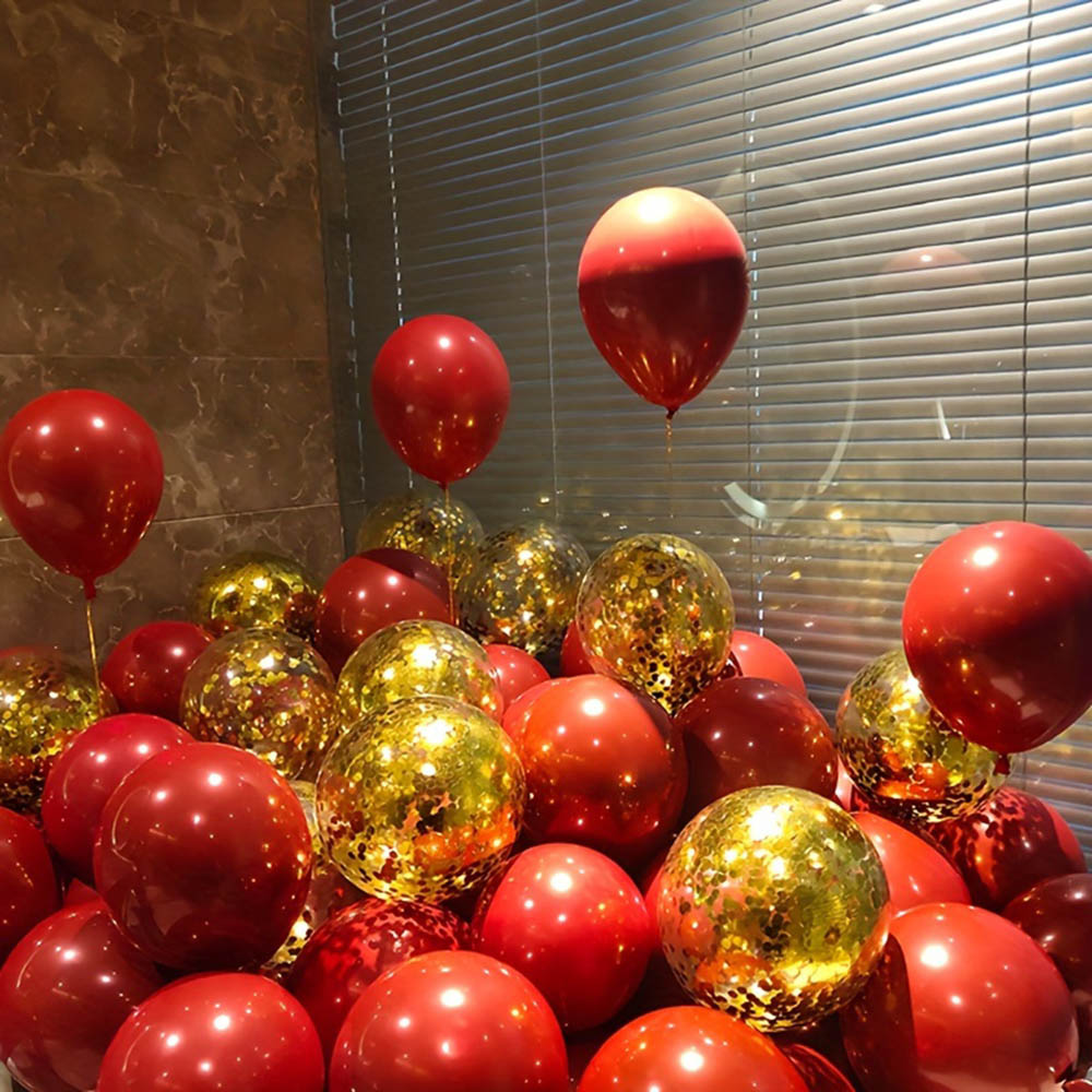 50pcs/pack Red Gold Balloon Ar – обзор и цена Tinsel Garland Decoration