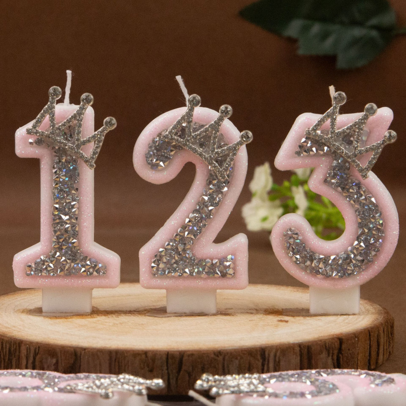 Digital Candles 0-9 Pink Silve – обзор и цена Holiday Candle Set