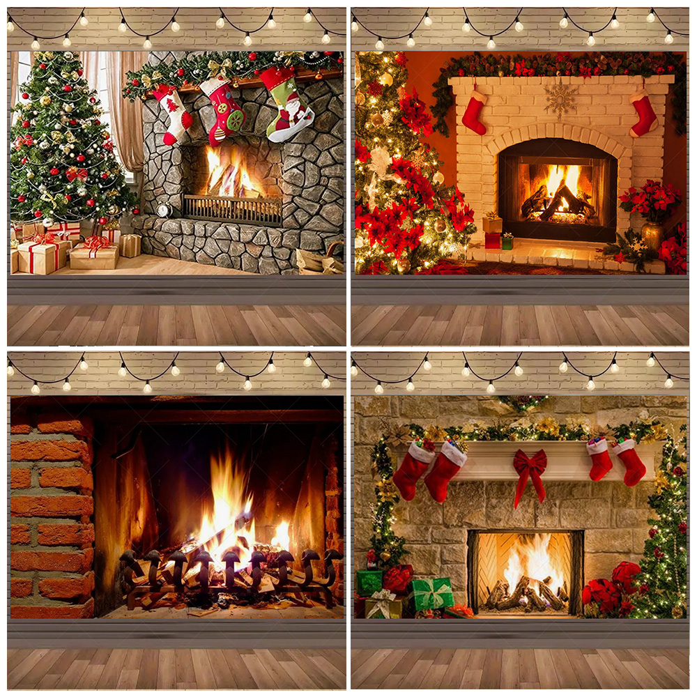 Christmas Photography Backdrop – обзор и цена Christmas Stocking Hanging