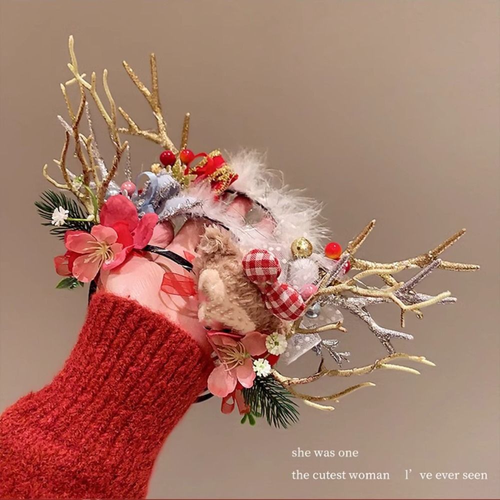 Plush LED Christmas Headband G – обзор и цена Reindeer Antlers Headband