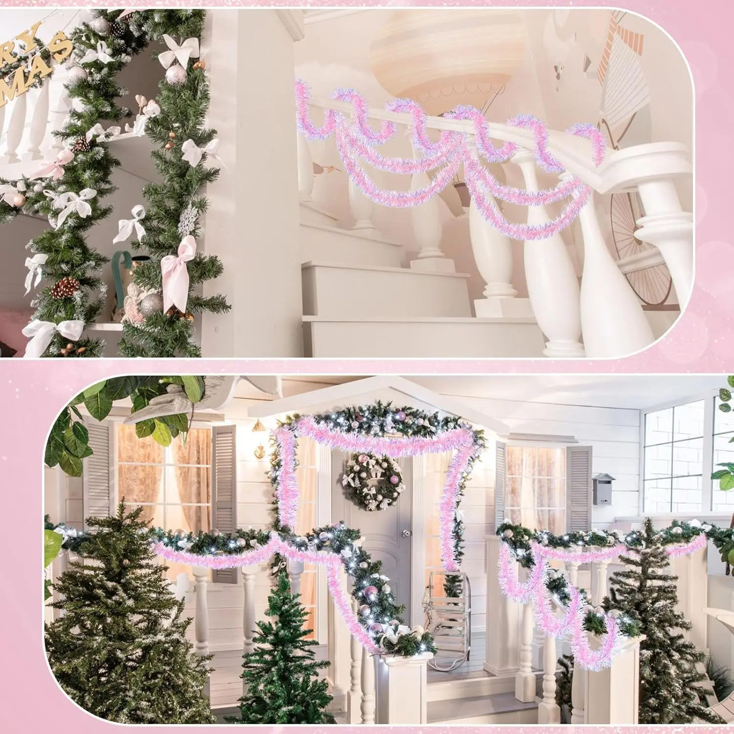 1-10PCS Pink Tinsel Garland Sh – обзор и цена Tinsel Garland Decoration