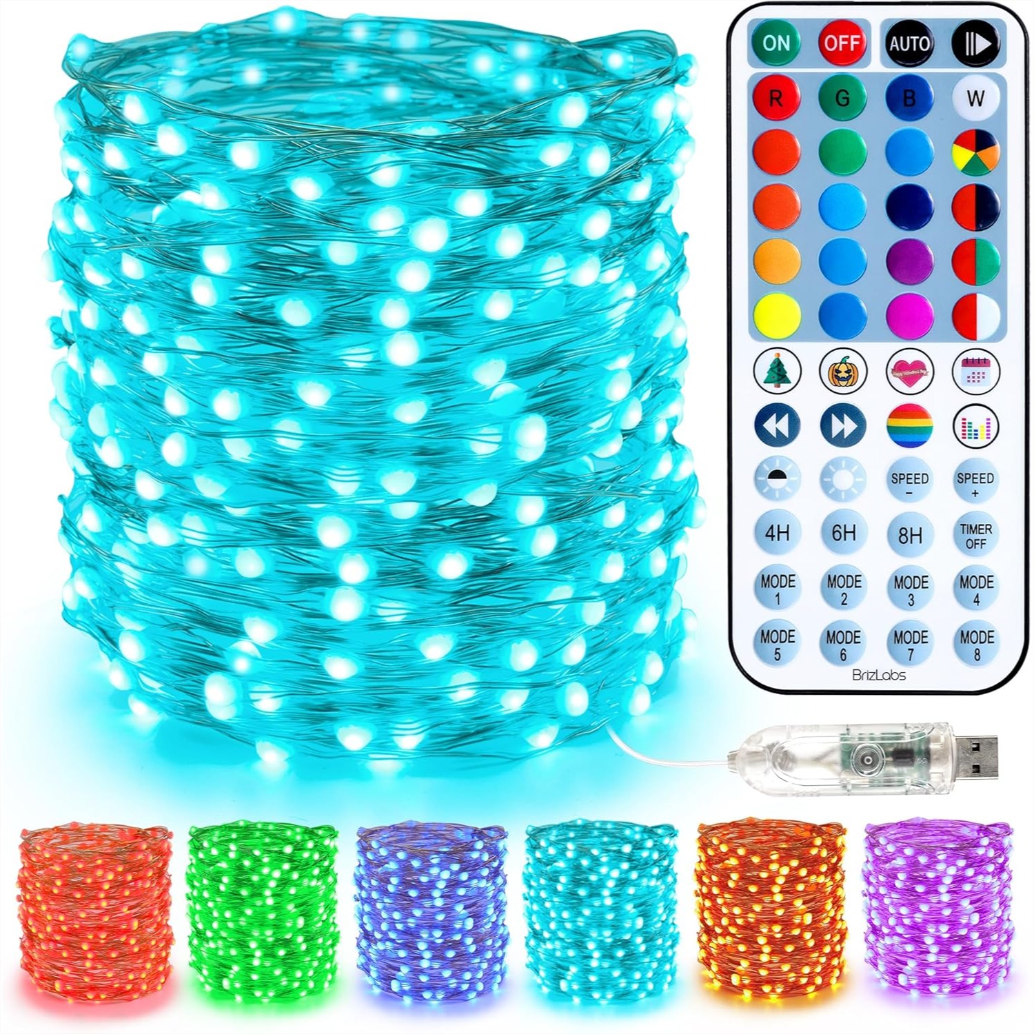 33ft 100 LED Red White Blue Fa – обзор и цена Led Fairy String Lights