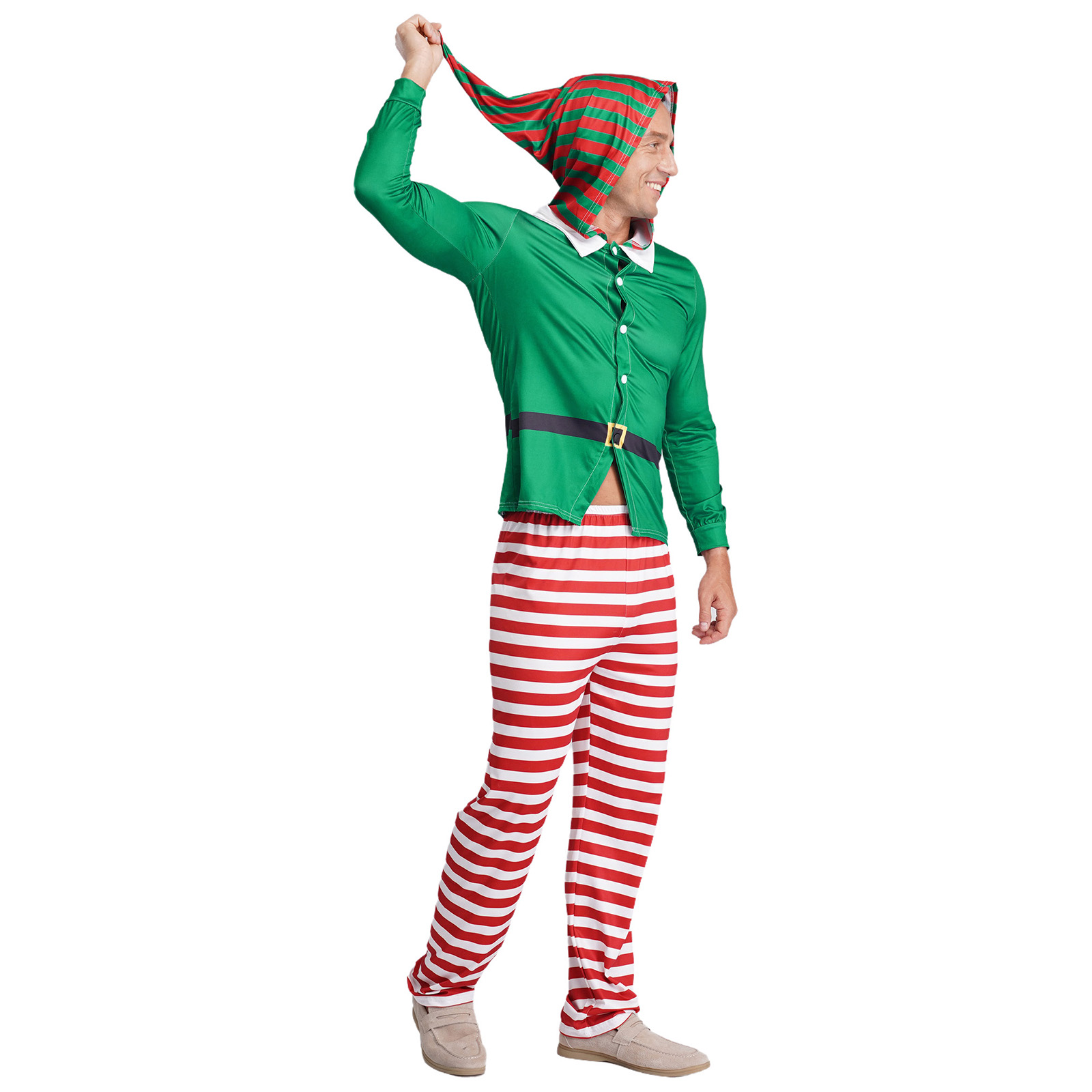 Mens Christmas Elf Pajamas Par – обзор и цена Elf Costume Christmas