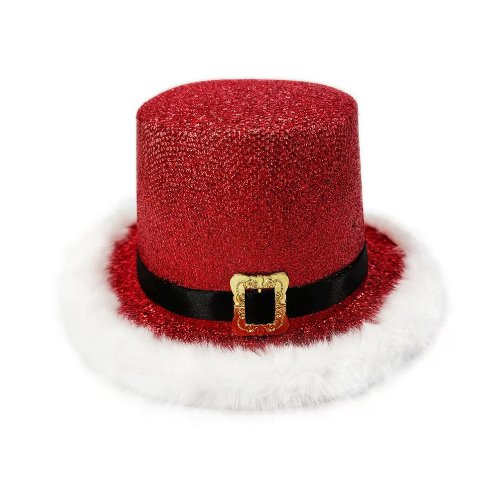 Santa Claus Cap  Shiny Glitter – обзор и цена Santa Hat Plush