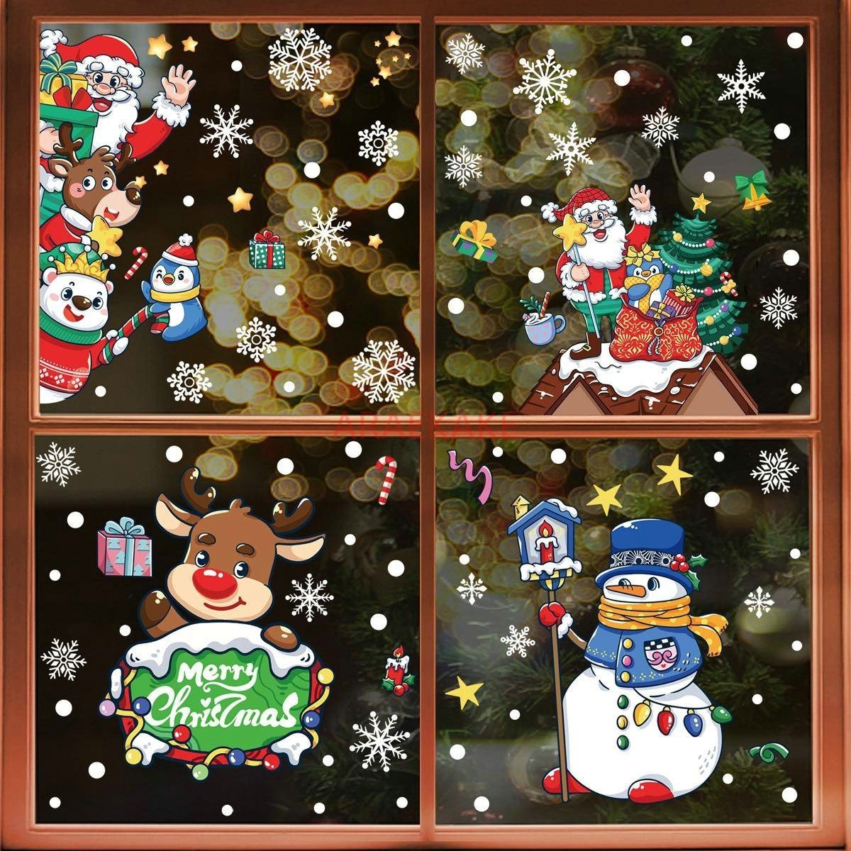 1set Snowman Static Window Sti – обзор и цена Snowflake Window Decal