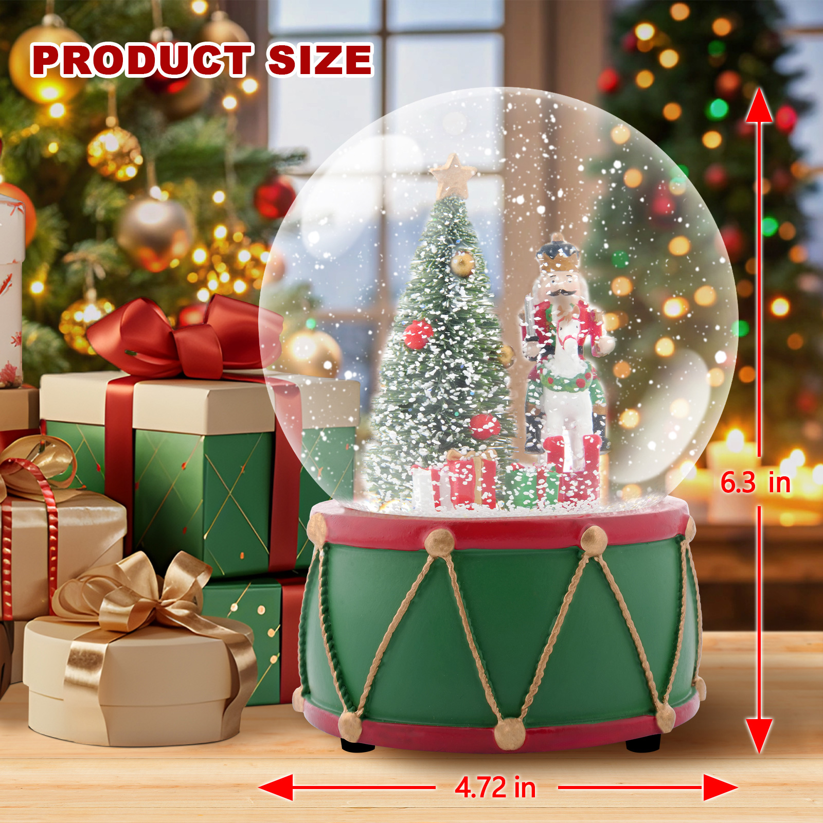 Christmas Music Snow Globe wit – обзор и цена Snow Globe Musical