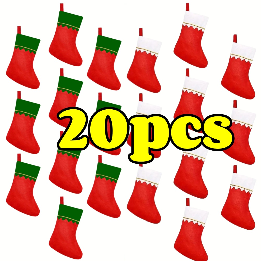 12pcs Red Felt Christmas Stock – обзор и цена Christmas Stocking Hanging