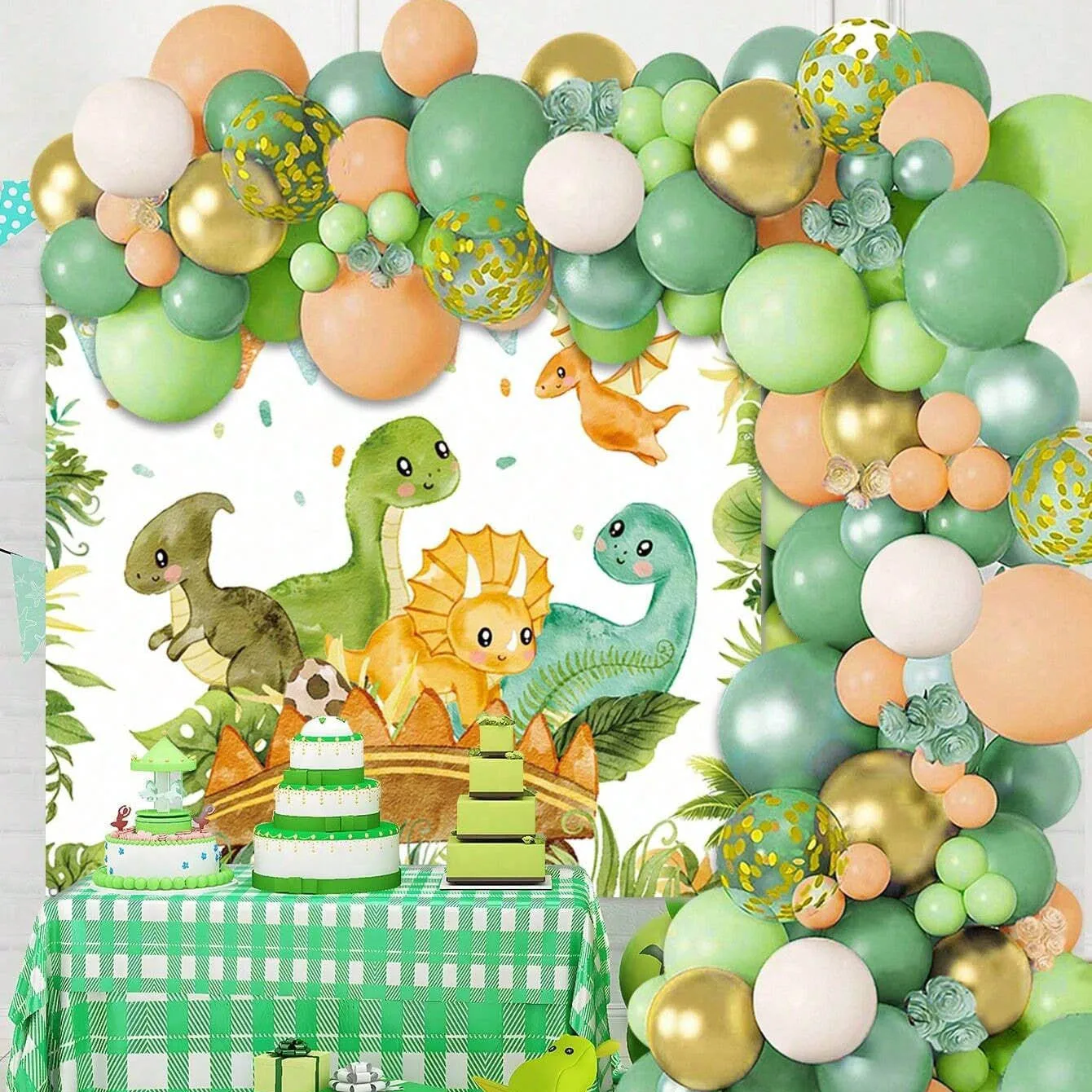 Dinosaur Balloon Set Arch for  – обзор и цена Tinsel Garland Decoration