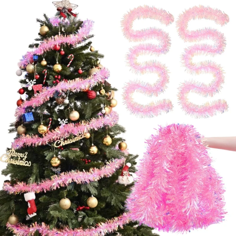2M Pink Christmas Tinsel Garla – обзор и цена Tinsel Garland Decoration