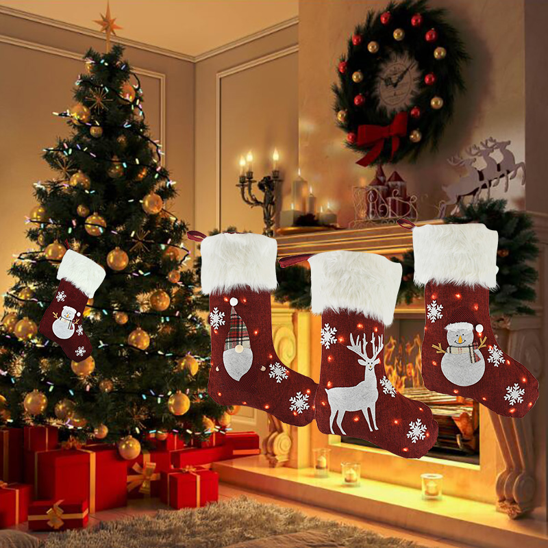 Christmas Socks With Led Light – обзор и цена Christmas Stocking Hanging