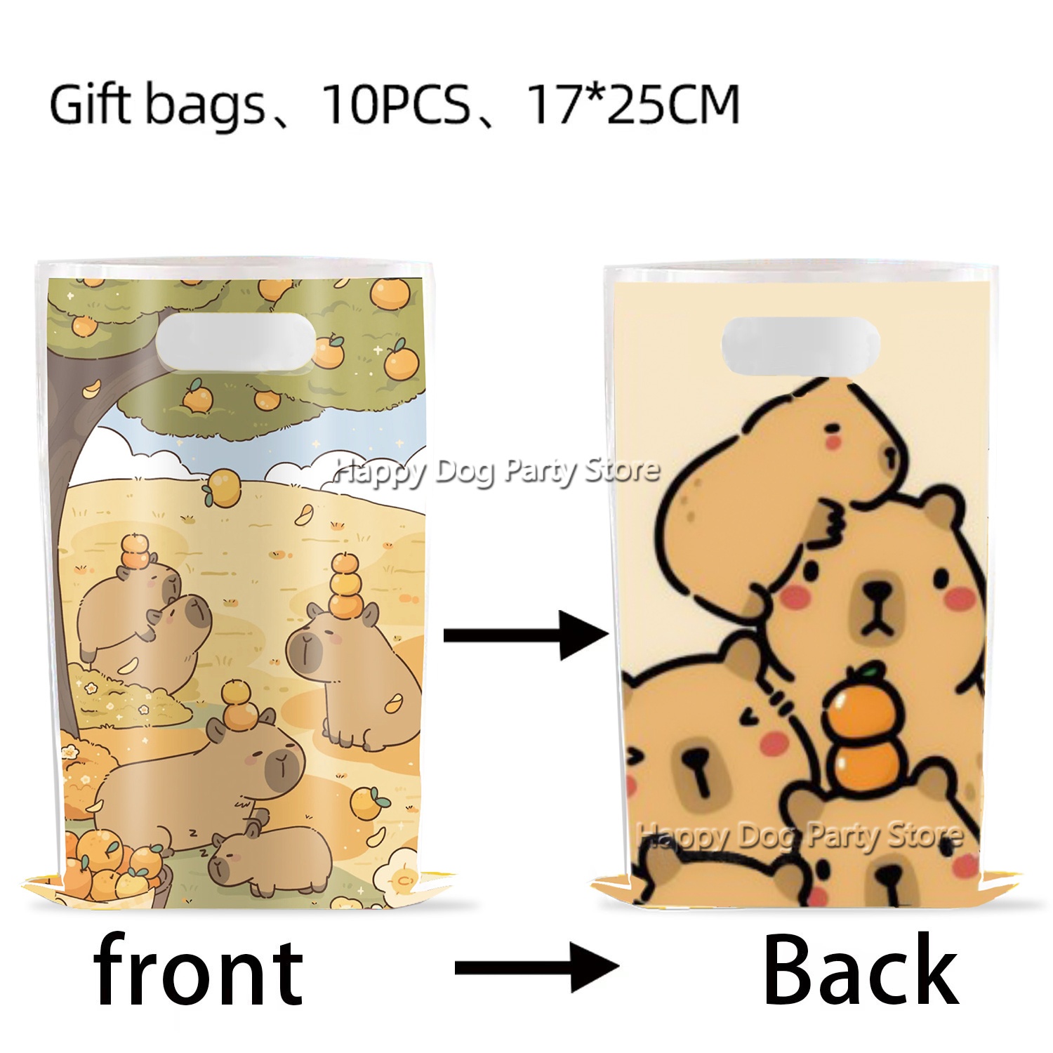 Cartoon Capybara Party Supplie – обзор и цена Gift Box Wrap Set