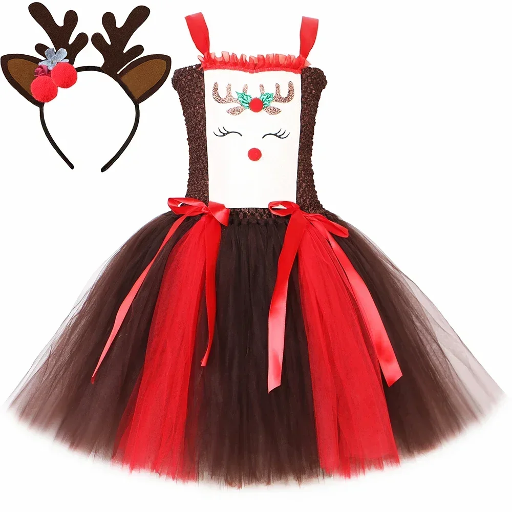 Christmas Party Tutu Dress Rud – обзор и цена Reindeer Antlers Headband